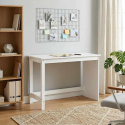Mesa branco 112 x 50 x 75 cm madeira de pinho sólido