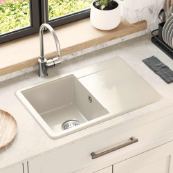 Pia bege 670 x 460 mm 80% quartzo e 20% resina