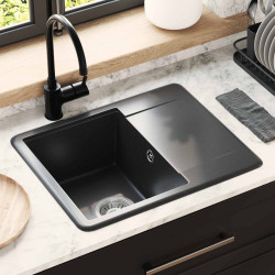 Pia preto 560 x 460 mm 80% quartzo e 20% resina