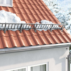 Suporte para proteção de neve antracite 29,5 x 3 x 34,5 cm aço