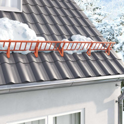 Suporte para proteção de neve vermelho 29,5 x 3 x 34,5 cm aço