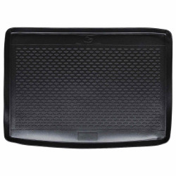Tapete de porta-malas preto borracha