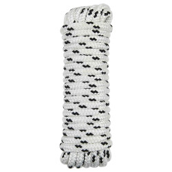 Corda de barco 12 mm 6 m branco e preto poliéster