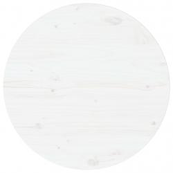 Tampo de mesa pinho maciço Ø60x2,5 cm branco - Imagen 1