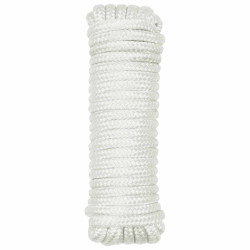 Corda de barco 16 mm 15 m branco poliéster