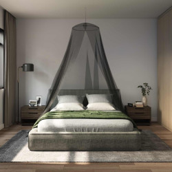 Rede mosquiteira para cama 3 unid. 156 mesh preto ⌀56 x 220 cm