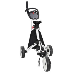Carrinho de golfe preto e branco 100 x 69 x 114 cm alumínio