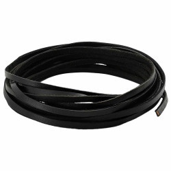 Pulseira de couro preto 500 x 0,4 cm couro