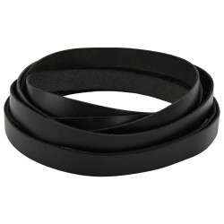 Pulseira de couro preto 200 x 1 cm couro