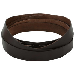 Pulseira de couro marrom escuro 200 x 3 cm couro