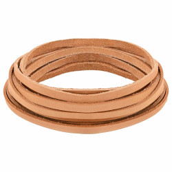 Pulseira de couro marrom claro 500 x 0,8 cm couro