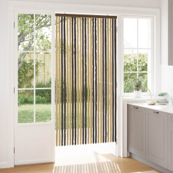 Cortina de insetos chenille marrom escuro e bege 100 x 200 cm