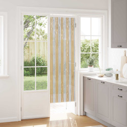 Cortina de insetos chenille cinza e bege 56 x 185 cm 100% PP