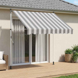 Toldo retrátil manual antracite e branco 350 cm