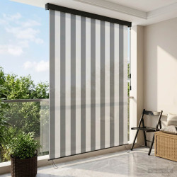 Estores de rolo antracite e branco 140 x 250 cm