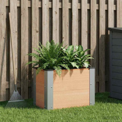 Canteiro de jardim elevado castanho 50 x 30 x 36 cm