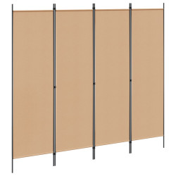 Divisória de quatro painéis bege 200 x 180 cm tecido