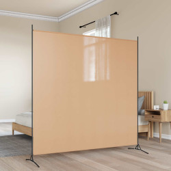 Divisória de quarto de painel único bege 175 x 180 cm tecido