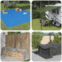 Lona com olhais verde 3 x 6 m 90 gsm PE