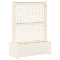 Grande vaso com treliça branco 99,5 x 43 x 133,5 PP