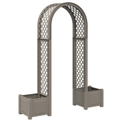 Arco de rosas com vaso cinzento 168,5 x 43 x 207 cm PP