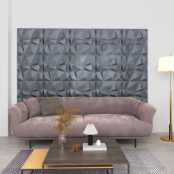 Painéis de parede 48 unid. 50 x 50 cm cinza diamante espuma xps