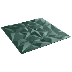 Painéis de parede 48 unid. 50 x 50 cm verde ametista espuma xps