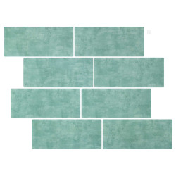 Azulejo subterrâneo 20 unid. cinza verde 29 x 21 cm