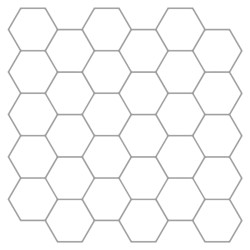 Azulejo hexagonal 50 unid. branco e cinza 30 x 30 cm