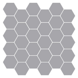 Azulejo hexagonal 50 unid. cinzento 30 x 30 cm