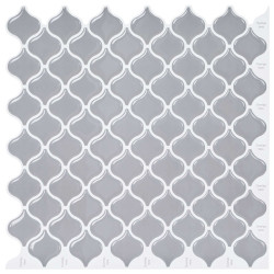Azulejo lanturn 10 unid. cinzento 27 x 27 cm poliuretano e PET