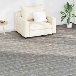 Pranchas de piso cinza escuro 5,02 m² 36 unid. PVC