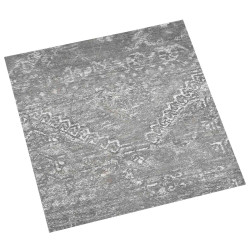 Pranchas de piso autoadesivo cinzento cimento 30,5 x 30,5 cm