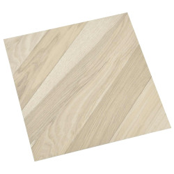 Pranchas de piso autoadesivo listrado bege 30,5 x 30,5 cm
