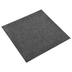 Tapete 20 unid. antracite 50 x 50 cm 100% polipropileno
