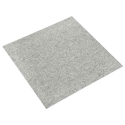 Tapete 20 unid. cinzento-claro 50 x 50 cm 100% polipropileno