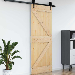Porta narvik natural 70 x 210 cm madeira de pinus sólida