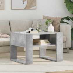 Mesa de centro cinzento 66 x 53 x 45 cm derivados de madeira