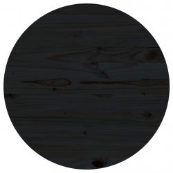 Tampo de mesa pinho maciço Ø70x2,5 cm preto