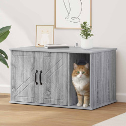 Casa para gatos cinza sonoma 85 x 55 x 50,5 cm