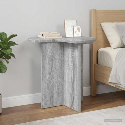 Mesa lateral sonoma cinzento ø 39 x 38 cm derivados de madeira