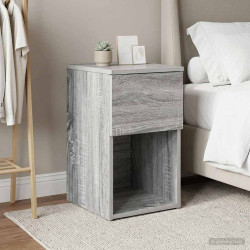 Armário de cama sonoma cinzento 29 x 31,5 x 49 cm