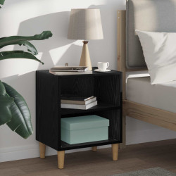 Armário de cama carvalho preto 40 x 30 x 50 cm