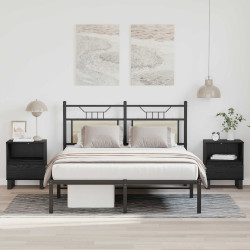 Armário de cama carvalho preto 40 x 35 x 50 cm