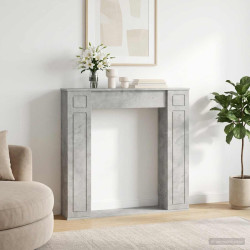 Moldura de lareira cinzento cimento 100 x 20 x 100 cm