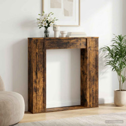 Moldura de lareira carvalho fumado 100 x 20 x 100 cm