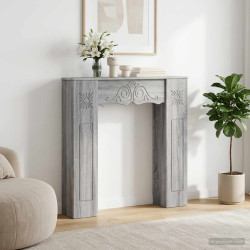 Moldura de lareira sonoma cinzento 102 x 20 x 102 cm