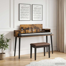 Mesa de estúdio carvalho fumado 152 x 36 x 19,5 cm