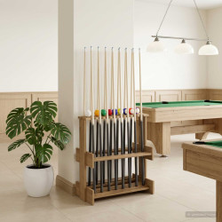 Suporte para taco de sinuca derivados de madeira
