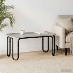 Mesa de centro cinzento cimento 79,5 x 40 x 36 cm